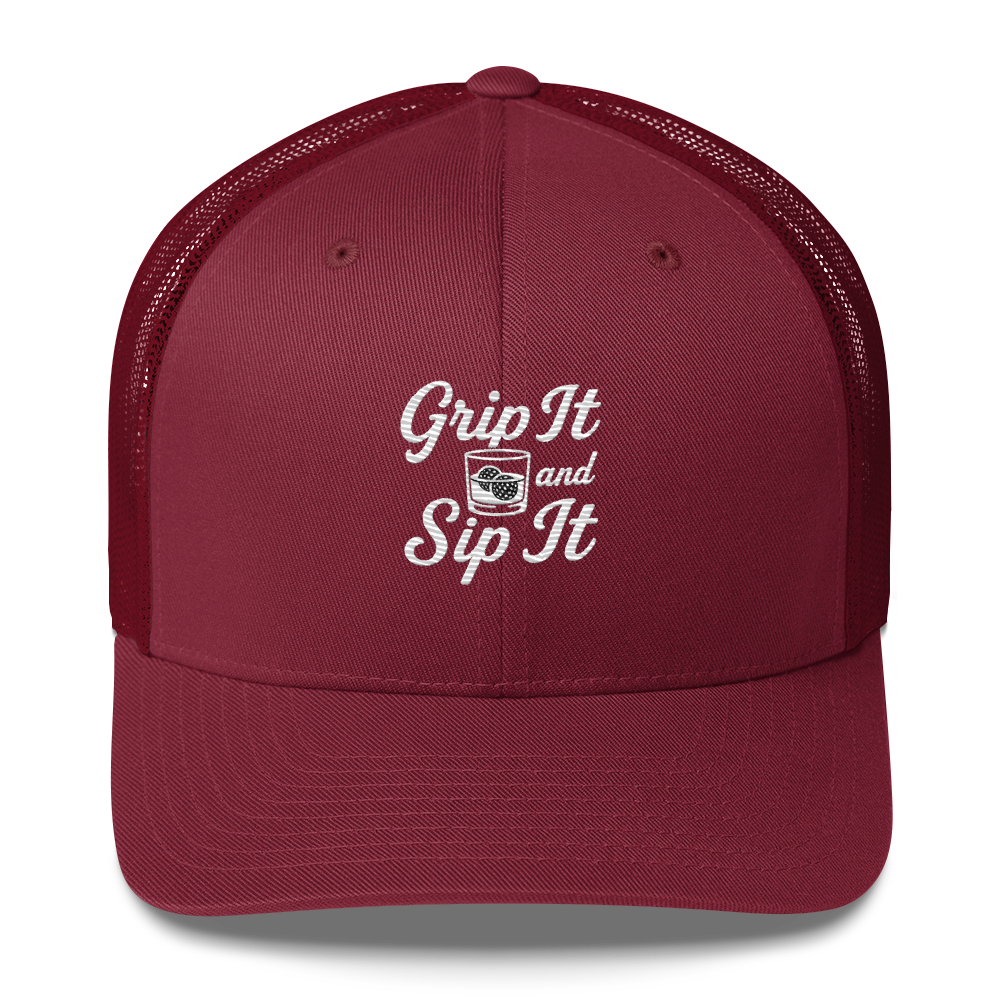 Grip It and Sip It Golf Trucker Hat
