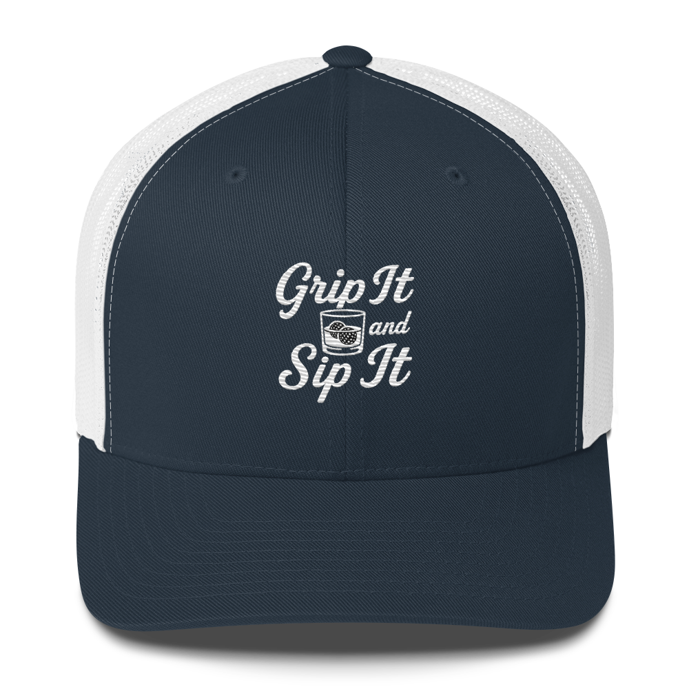 Grip It and Sip It Golf Trucker Hat
