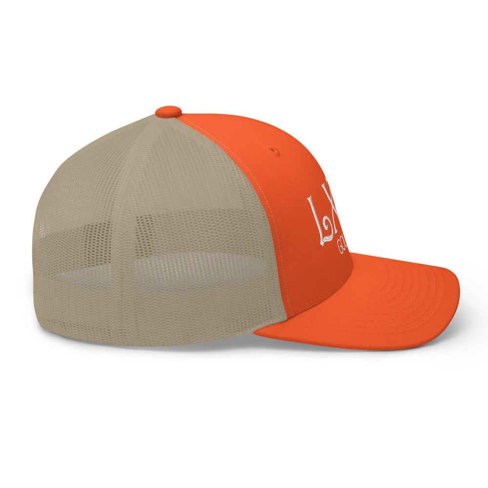 Curve Logo Trucker Cap - White Logo