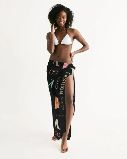 Sheer Fashion Design Style Black Swimsuit Cover Up