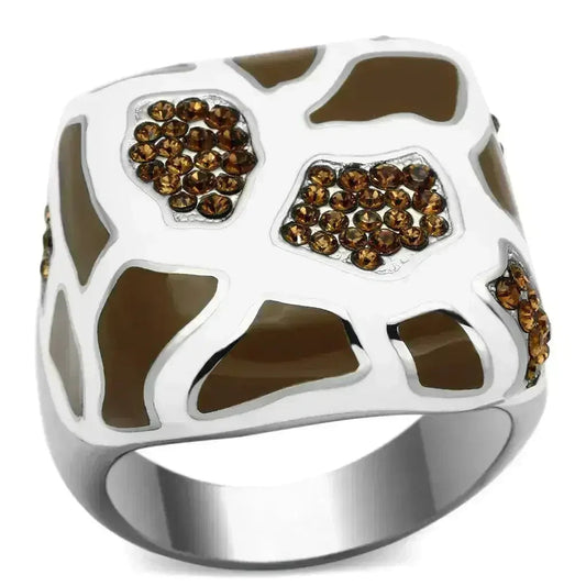 TK847 - High polished (no plating) Stainless Steel Ring with Top Grade