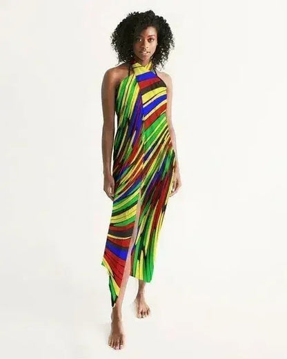 Sheer Multicolor Swimsuit Cover Up