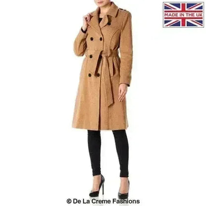 Wool Cashmere Military Coat - British Made | Femstylo