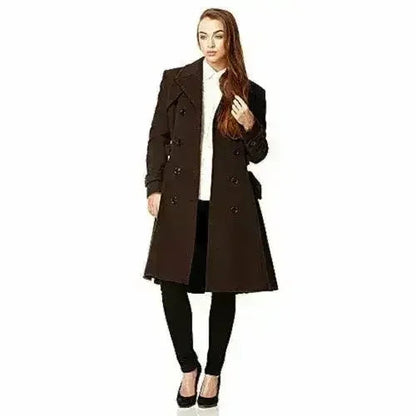 Wool Blend Double Breasted Coat (1201)