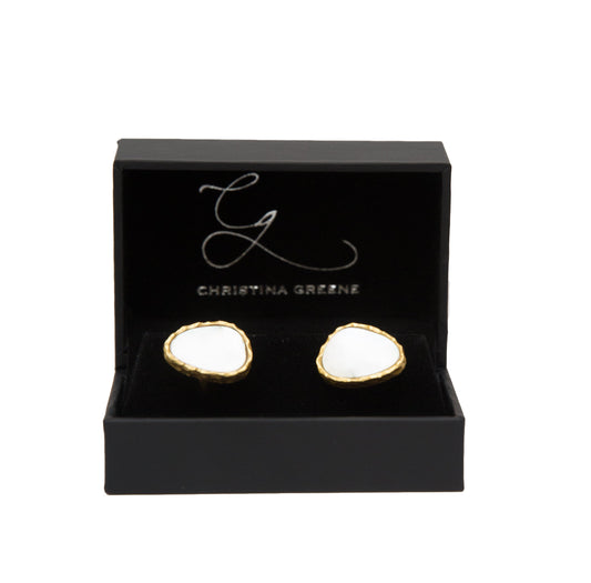 Men's Cufflinks Set - Pearl